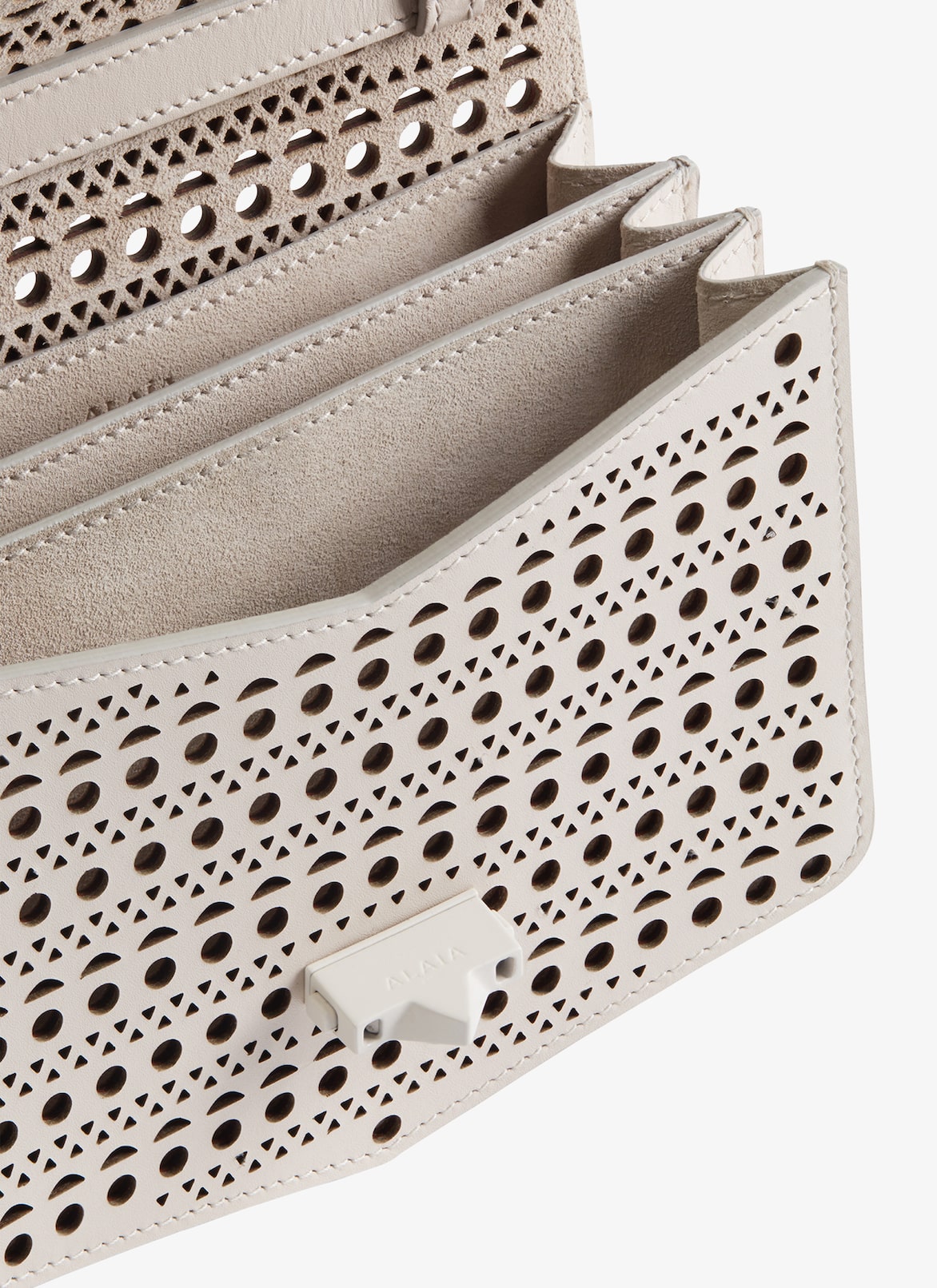 LE PAPA SMALL BAG IN BOX CALFSKIN ALAÏA WHITE LE PAPA SMALL BAG IN BOX CALFSKIN